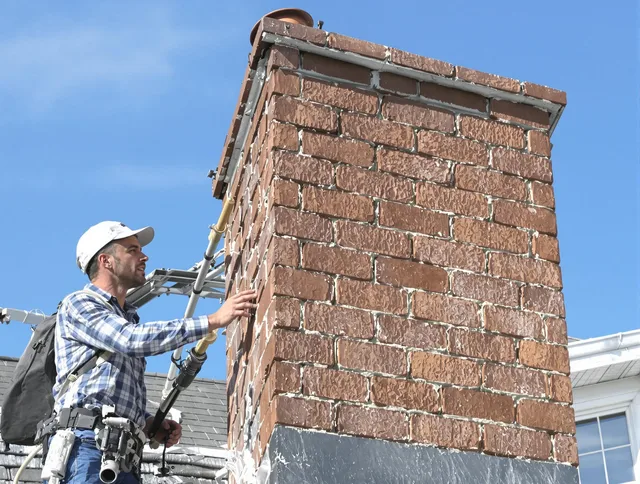 Brickwork for a chimney rebuild by Hanson Chimney Sweep in Hanson, MA