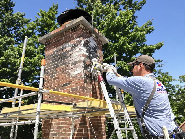 Structural chimney repair by Hanson Chimney Sweep in Hanson, MA