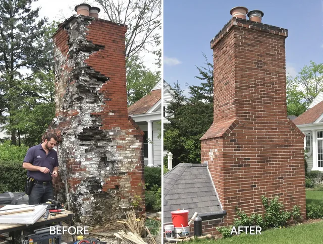 Hanson Chimney Sweep performing a full chimney restoration in Hanson, MA