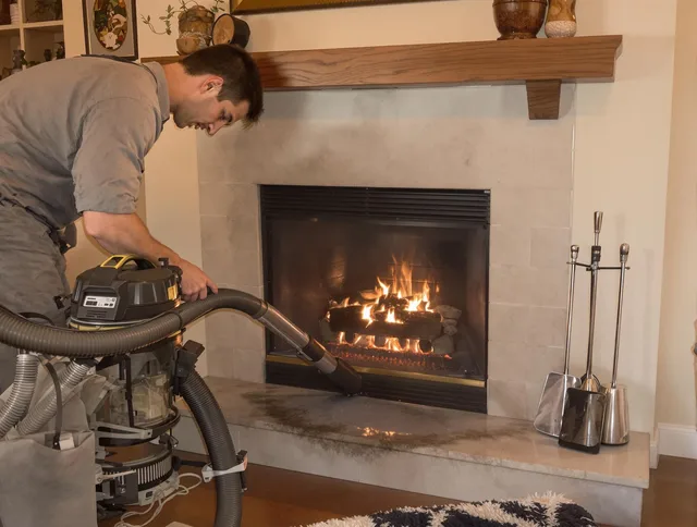 Routine fireplace upkeep by Hanson Chimney Sweep in Hanson, MA