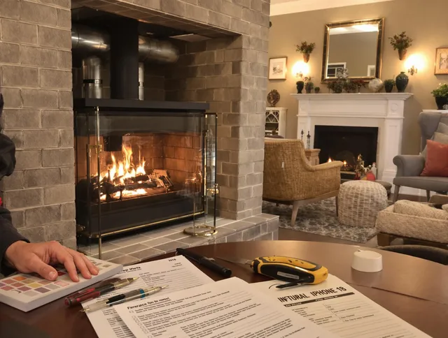 Hanson Chimney Sweep verifying fireplace safety measures in Hanson, MA